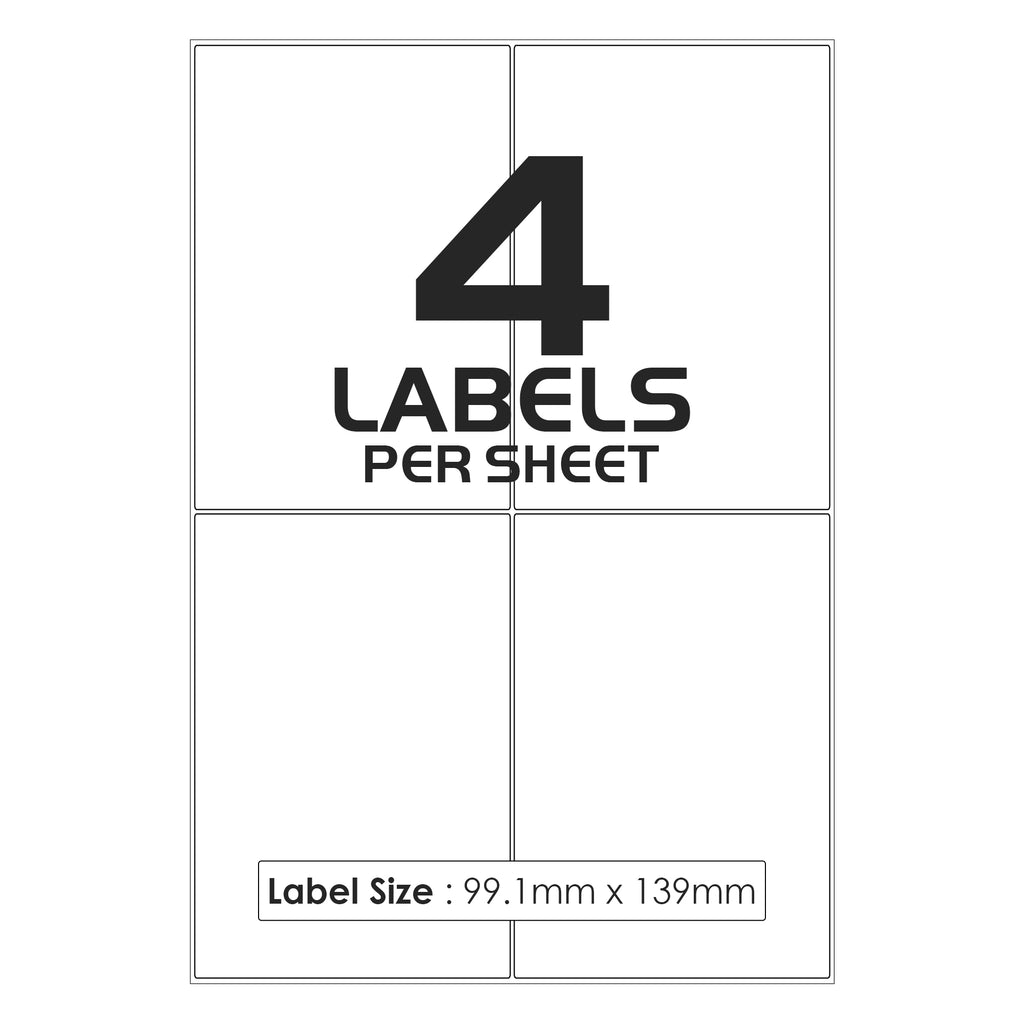 4 Labels Per Sheet