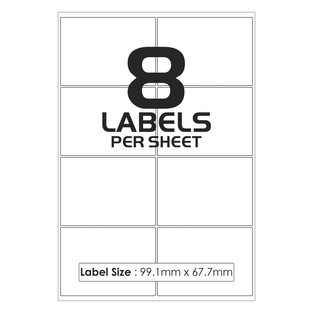 8 Labels Per Sheet
