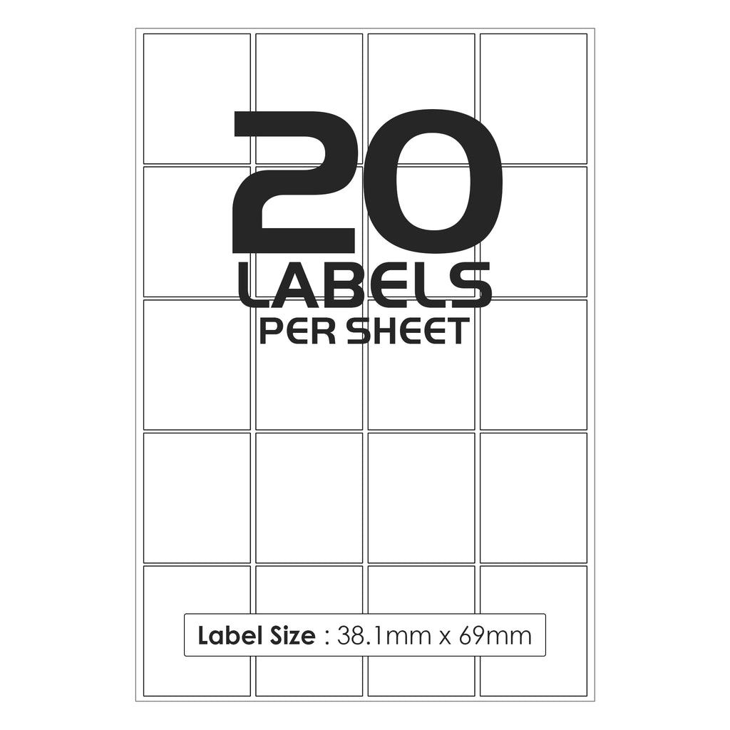 20 Labels Per Sheet
