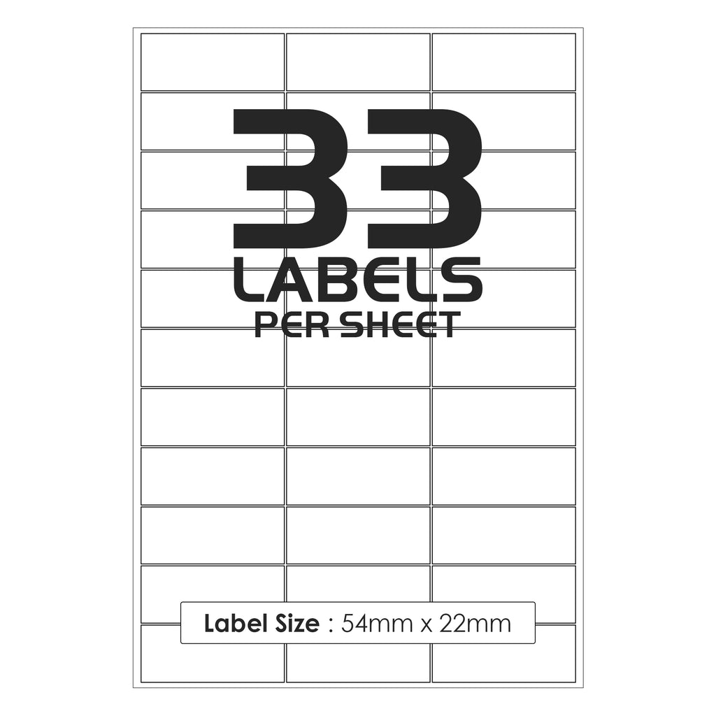 33 Labels Per Sheet
