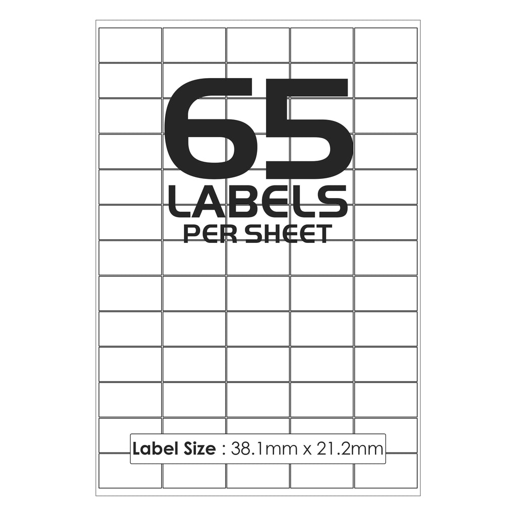 65 Labels Per Sheet