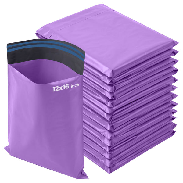 iSOUL Poly Mailer Bags 12x16 Self-Seal Shipping Post Bag Envelopes 50 Purple Bag