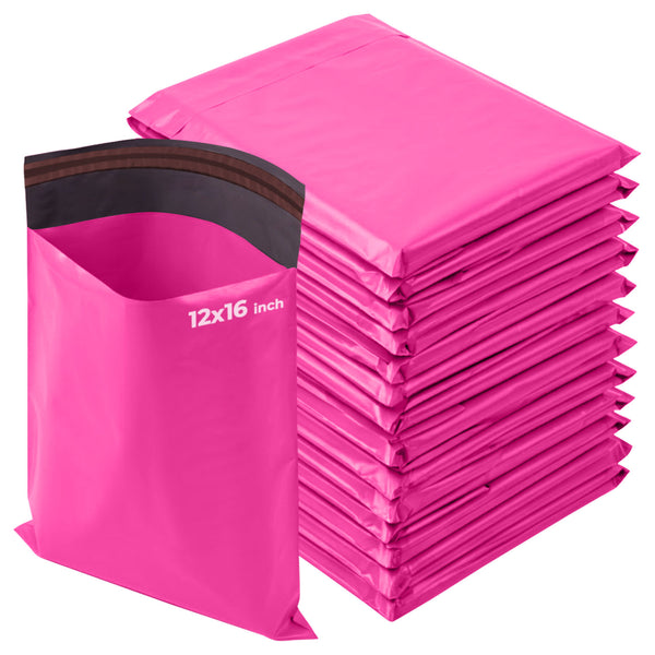 iSOUL Poly Mailer Bags 12x16 Self-Seal, Shipping Post Bag Envelopes 50 HOT Pink