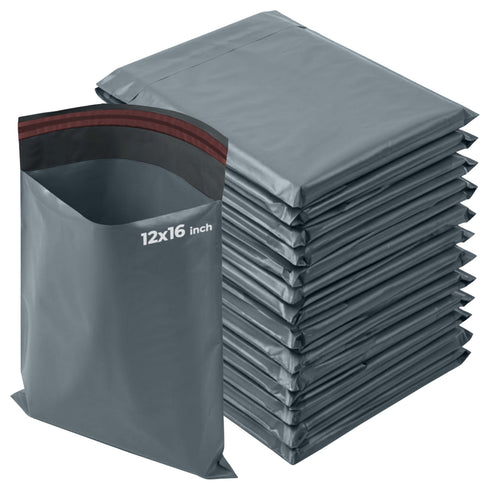 iSOUL Poly Mailer Bags 12x16 Self-Seal, Shipping Post Bag Envelopes 50 Pack Grey