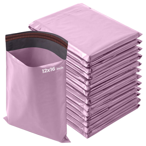 iSOUL Poly Mailer Bags 12x16 Self-Seal, Shipping Post Bag Envelopes 50 Pink Pack