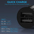 iSOUL Car Charger, USB Car Cigarette Lighter Charger, 12V/24V (DC 5V) 3.1A USB car phone charger Adapter 2-Port, Fast Charging for iPhone 13 14 12 11 X Pro Max Samsung Galaxy iOS Android Devices Black