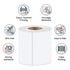 4x6 Thermal Labels 100x150mm, 500 White Direct Thermal Printer Labels, Shipping Labels, Compatible with Zebra, Rollo, MUNBYN 500 Labels 1 Roll