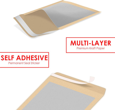 125Pcs A5 Envelopes iSOUL 229mm x 162mm A5 C5 Manilla Hard Board Backed Envelopes Do Not Bend Envelope