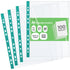 100 A4 Plastic Value Punched Punch Pockets 10-15 Sheets 40 Micron Clear Punched Pockets for Documents Folders Filling Plastic Wallets Sleeves