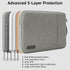 iSOUL Laptop Sleeve for 15 Inch, Protective Laptop Bag Case Sleeve 15" Grey with Waterproof Laptop Case for 15.6 Inch for Notebook Lenovo ThinkPad IdeaPad HP Dell Acer ASUS Chromebook Mac Pro 16 15