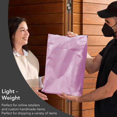 Assorted Baby Pink Parcel Bags 50 Pack 5 Sizes Mailing Bags