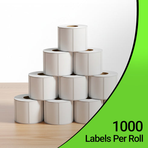 iSOUL Direct Thermal Labels, 50mm x 25mm Self-Adhesive Perforated UPC Barcode FBA Labels Stickers Compatible with Rollo, Zebra, MUNBYN, Toshiba, Citizen, Eltron Printers 1 Roll
