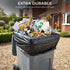 iSOUL Bin Bags, Large Bin Bags Heavy Duty Refuse Sacks Strong 18x29x39 Bin Liners Household Rubbish Waste Garbage Bags Black 100L Capacity Wheelie Bin Bag 25 Pack