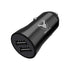iSOUL Car Charger, USB Car Cigarette Lighter Charger, 12V/24V (DC 5V) 3.1A USB car phone charger Adapter 2-Port, Fast Charging for iPhone 13 14 12 11 X Pro Max Samsung Galaxy iOS Android Devices Black