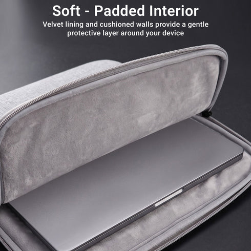 iSOUL Laptop Sleeve for 15 Inch, Protective Laptop Bag Case Sleeve 15" Grey with Waterproof Laptop Case for 15.6 Inch for Notebook Lenovo ThinkPad IdeaPad HP Dell Acer ASUS Chromebook Mac Pro 16 15