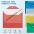 iSOUL A4 Plastic Wallets Heavy Duty Plastic Popper Wallets Document Folder
