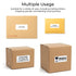 iSOUL Self Adhesive Address Labels 89x36mm, 250 Sticker Labels, White Stickers, BPA-Free, Handwriting, Laser & Inkjet Printer Compatible, for Shipping, Filing, Food Container Sticky Rolls 1 Roll