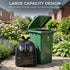 iSOUL Bin Bags, Large Bin Bags Heavy Duty Refuse Sacks Strong 18x29x39 Bin Liners Household Rubbish Waste Garbage Bags Black 100L Capacity Wheelie Bin Bag 100 Pack