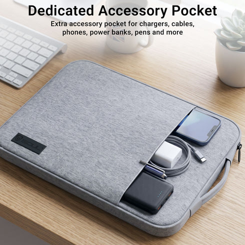 iSOUL Laptop Sleeve for 15 Inch, Protective Laptop Bag Case Sleeve 15" Grey with Waterproof Laptop Case for 15.6 Inch for Notebook Lenovo ThinkPad IdeaPad HP Dell Acer ASUS Chromebook Mac Pro 16 15