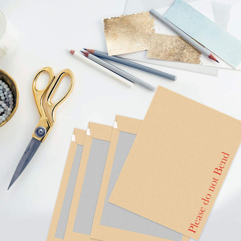 125Pcs A5 Envelopes iSOUL 229mm x 162mm A5 C5 Manilla Hard Board Backed Envelopes Do Not Bend Envelope