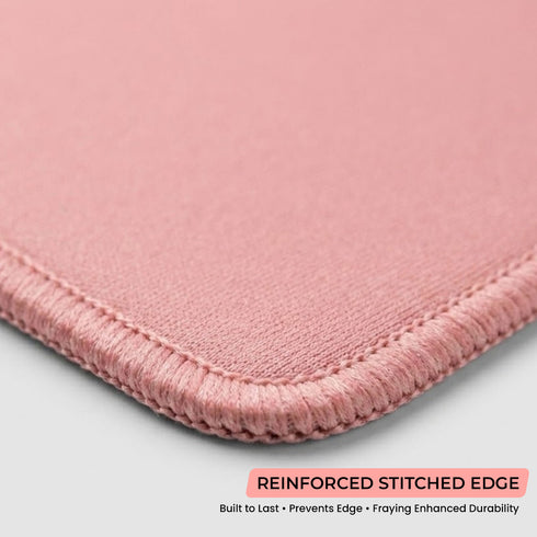 iSOUL Mouse Pad, Non-Slip Rubber Base, Mouse Mats for Computers Durable Stitched Edges, Neoprene Smooth Surface for Laser and Optical Mouse, Rose Gold