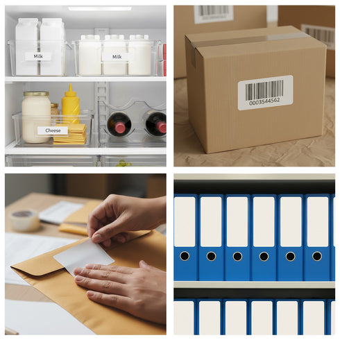 iSOUL Direct Thermal Labels, 50mm x 25mm Self-Adhesive Perforated UPC Barcode FBA Labels Stickers Compatible with Rollo, Zebra, MUNBYN, Toshiba, Citizen, Eltron Printers 1 Roll