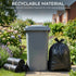 iSOUL Bin Bags, Large Bin Bags Heavy Duty Refuse Sacks Strong 18x29x39 Bin Liners Household Rubbish Waste Garbage Bags Black 100L Capacity Wheelie Bin Bag 10 Pack
