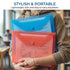 iSOUL A4 Plastic Wallets Heavy Duty Plastic Popper Wallets Document Folder
