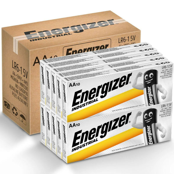 100 Energizer AA Industrial Battery Alkaline MN1500 LR6 Expiry 2029 - TradeNRG UK
