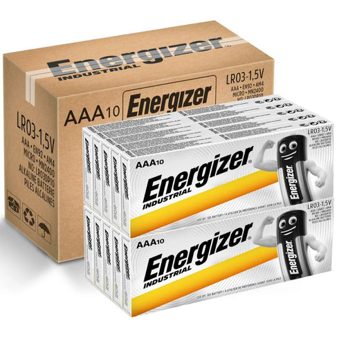 100x Energizer AAA Industrial Battery Alkaline Micro EN92 LR03 MN2400 - TradeNRG UK