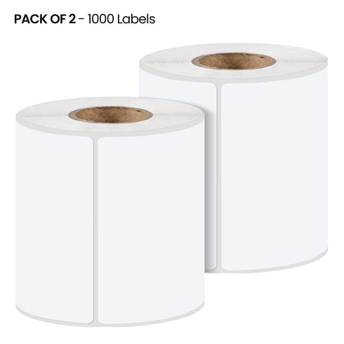 4x6 Thermal Labels 100x150mm, 500 White Direct Thermal Printer Labels, Shipping Labels, Compatible with Zebra, Rollo, MUNBYN 1000 Labels 2 Rolls