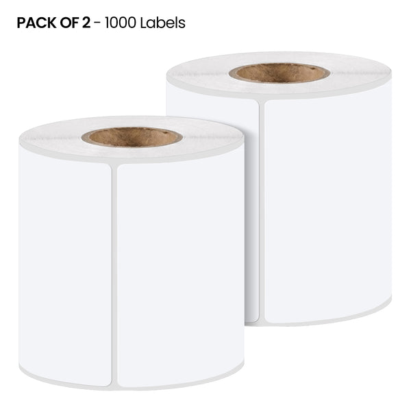 4x6 Thermal Labels 100x150mm, 500 White Direct Thermal Printer Labels, Shipping Labels, Compatible with Zebra, Rollo, MUNBYN 1000 Labels 2 Rolls