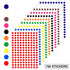 10mm Size Adhesive Colorful Dot Labels Sticky Marking Colored Dots Circle Labels - TradeNRG UK
