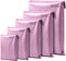 125 Mixed Baby Pink Parcel Bags, Tamper-Proof Strong Postal Packaging Bags for Shipping, Mailing & Delivery, 5 Sizes Small to Large, 25 Each