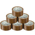 iSOUL Strong Heavy Duty Brown Packing Tape, 6 Rolls Pack, 48MM x 66M Each, 45 Micron Packaging Tape for Parcels, Boxes, Moving, Shipping & Secure Sealing