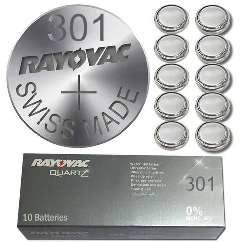 25x Rayovac 301 Watch Battery Sr516Sw Swiss Made Silver Oxide Lithium - componant - TradeNRG UK - 25x Rayovac 301 Watch Battery Sr516Sw Swiss Made Silver Oxide Lithium - componant - TradeNRG UK