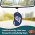 Jelly Belly Blueberry 2D Paper Hanging Air Freshener – Sweet Blueberry Scent for Car, Home & Office