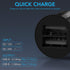 iSOUL USB Car Charger, 3.1A Dual USB Port 12V/24V Fast Charging Adapter, Black, Compatible with iPhone, Samsung Galaxy, Android & Other USB Devices