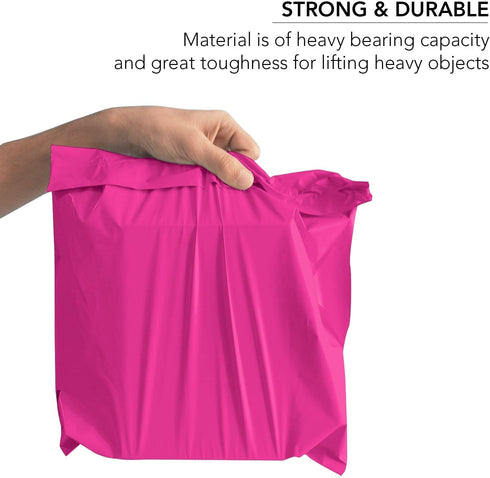 Hot Pink Mailing Bags, iSOUL 25 Pcs Shipping Poly Postal Self Seal Bags in Size 10 x 14 Inch Size Small Mailing Bags Postage Packaging Bags 254mm to 356mm