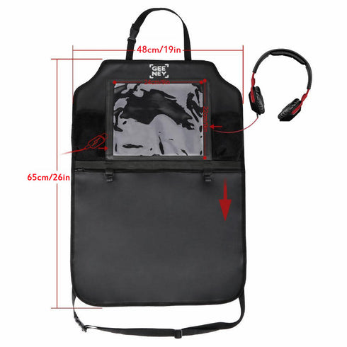 2x Back Seat Car Boot Organiser Multi-Pocket Cargo with Tissue Box Car - TradeNRG UK - 2x Back Seat Car Boot Organiser Multi-Pocket Cargo with Tissue Box Car - TradeNRG UK