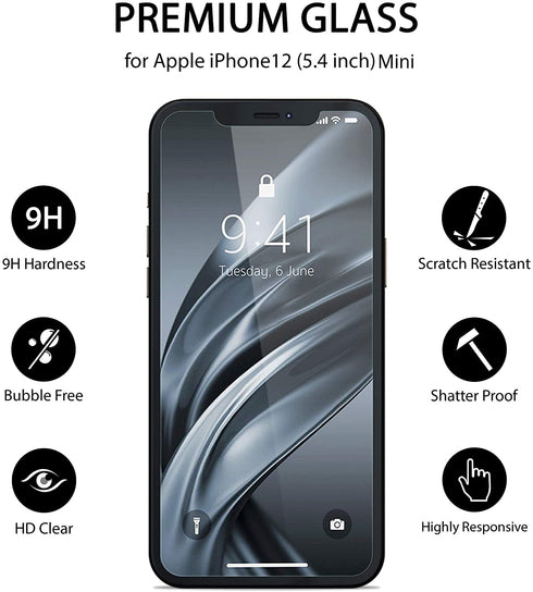 2x Screen Protector for iPhone 12 Mini 5.4 Inch Tempered Glass HD Film - TradeNRG UK - 2x Screen Protector for iPhone 12 Mini 5.4 Inch Tempered Glass HD Film - TradeNRG UK