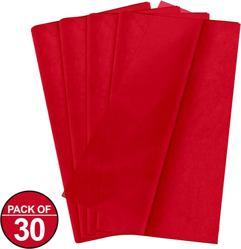 30 Sheets Red Tissue Paper, Valentine's Day Gift Wrap, Christmas Day Wrapping Paper, Large Size 20 X 30" Wrapping for Art Craft & Packing Decorative Sketch and Cutting Paper - TradeNRG UK - 30 Sheets Red Tissue Paper, Valentine's Day Gift Wrap, Christmas Day Wrapping Paper, Large Size 20 X 30" Wrapping for Art Craft & Packing Decorative Sketch and Cutting Paper - TradeNRG UK