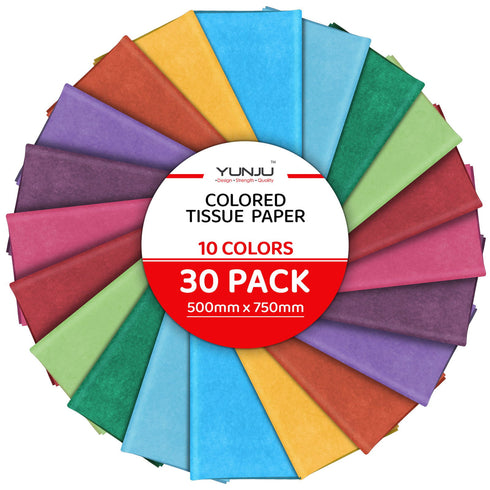 30pk Coloured Tissue Paper for Wrapping Gifts Eco Friendly 50cm x 75cm - TradeNRG UK - 30pk Coloured Tissue Paper for Wrapping Gifts Eco Friendly 50cm x 75cm - TradeNRG UK
