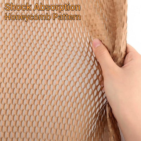 Paper Bubble Wrap Cushioning Roll, Packing Paper for Moving House, Shipping and Gift Wrapping - Sustainable Packaging Materials for Moving Boxes and Fragile Gift Bubble Wrap Alternative Brown 50cmx30M