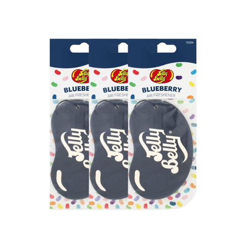 Jelly Belly Blueberry 2D Paper Hanging Air Freshener – Sweet Blueberry Scent for Car, Home & Office