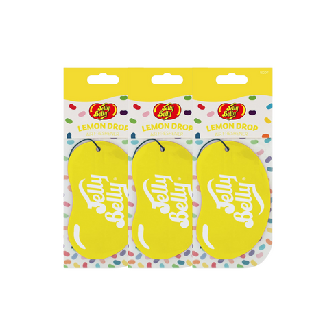 Jelly Belly Lemon Drop 2D Paper Jelly Bean Hanging Air Freshener – Zesty Lemon Scent for Car, Home & Office
