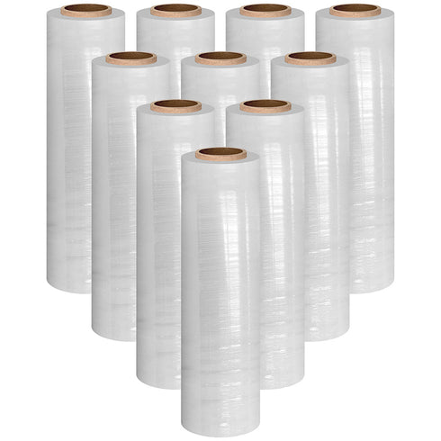40cm x 300m Pallet Wrap Stretch Wrap Packaging Rolls Film Clear - TradeNRG UK