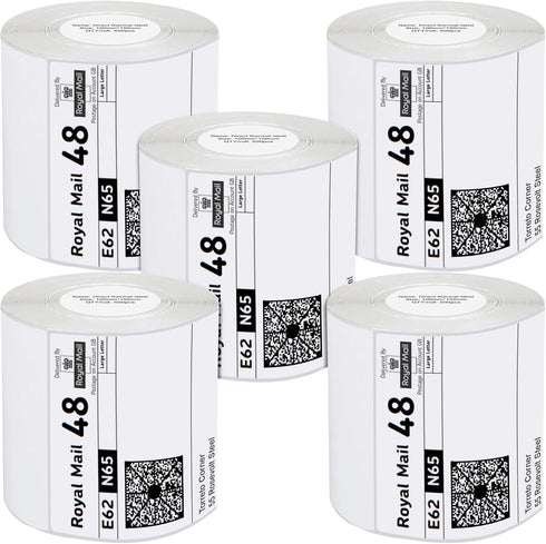 iSOUL 4X6 Direct Thermal Printer Labels 5 Rolls 100mmx150mm 2500 Labels, 5 Rolls