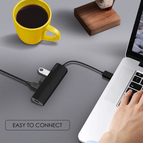 4 Port USB Hub 3.0 Ultra Slim Data Hub For Macbook Notebook HDD - TradeNRG UK - 4 Port USB Hub 3.0 Ultra Slim Data Hub For Macbook Notebook HDD - TradeNRG UK