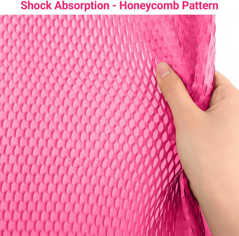 Paper Bubble Wrap Cushioning Roll, Packing Paper for Moving House, Shipping and Gift Wrapping - Sustainable Packaging Materials for Moving Boxes and Fragile Gift Bubble Wrap Alternative Pink 300mmx30M